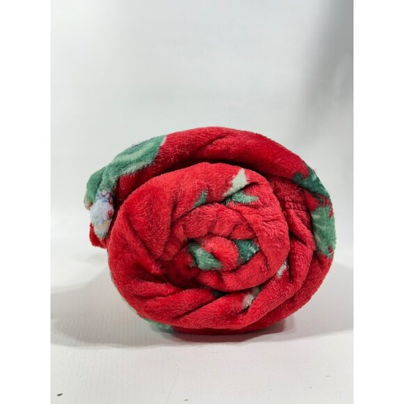 Holiday Time Christmas Tree Truck Plush Throw Blanket 50" x 60" Red - Picture 9 of 9